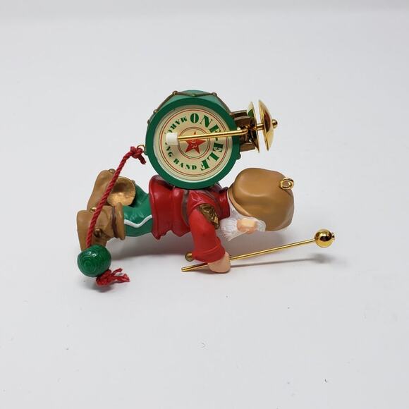 1993 Hallmark One-Elf Marching Band Handcrafted Brass Keepsake Holiday Ornament - Picture 10 of 13